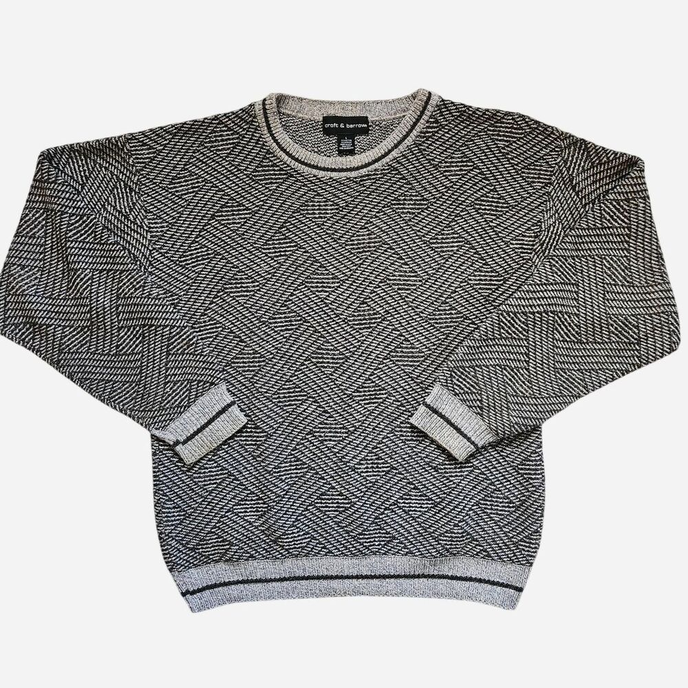 Vintage 1990s Croft & Barrow Knitted Crewneck Grandpa Sweater